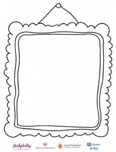 An image of a blank picture frame hanging up.