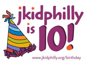 "jkidphilly is 10!" next to a purple birthday hat