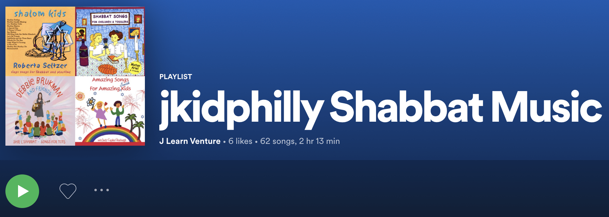 A jkidphilly shabbat music spotify playlist