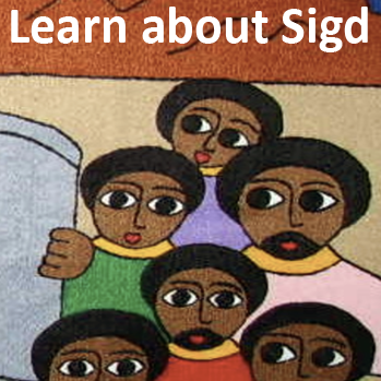 a photo of a bunch of people with the caption learn about sigd above them